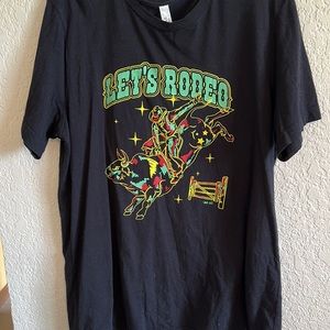 Women’s “Let’s Rodeo” t-shirt. Size L